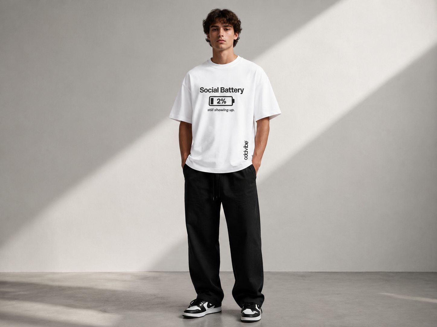 Social Battery 2% Heavyweight Cotton Oversized T-Shirt