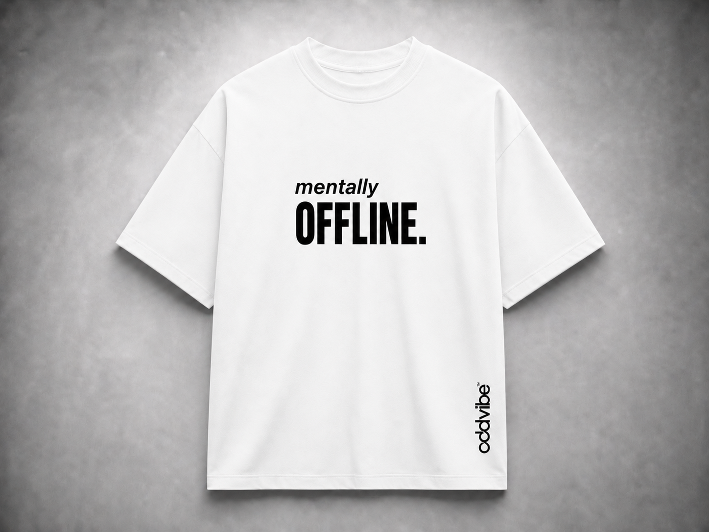 mentally OFFLINE Heavyweight Cotton Oversized T-Shirt