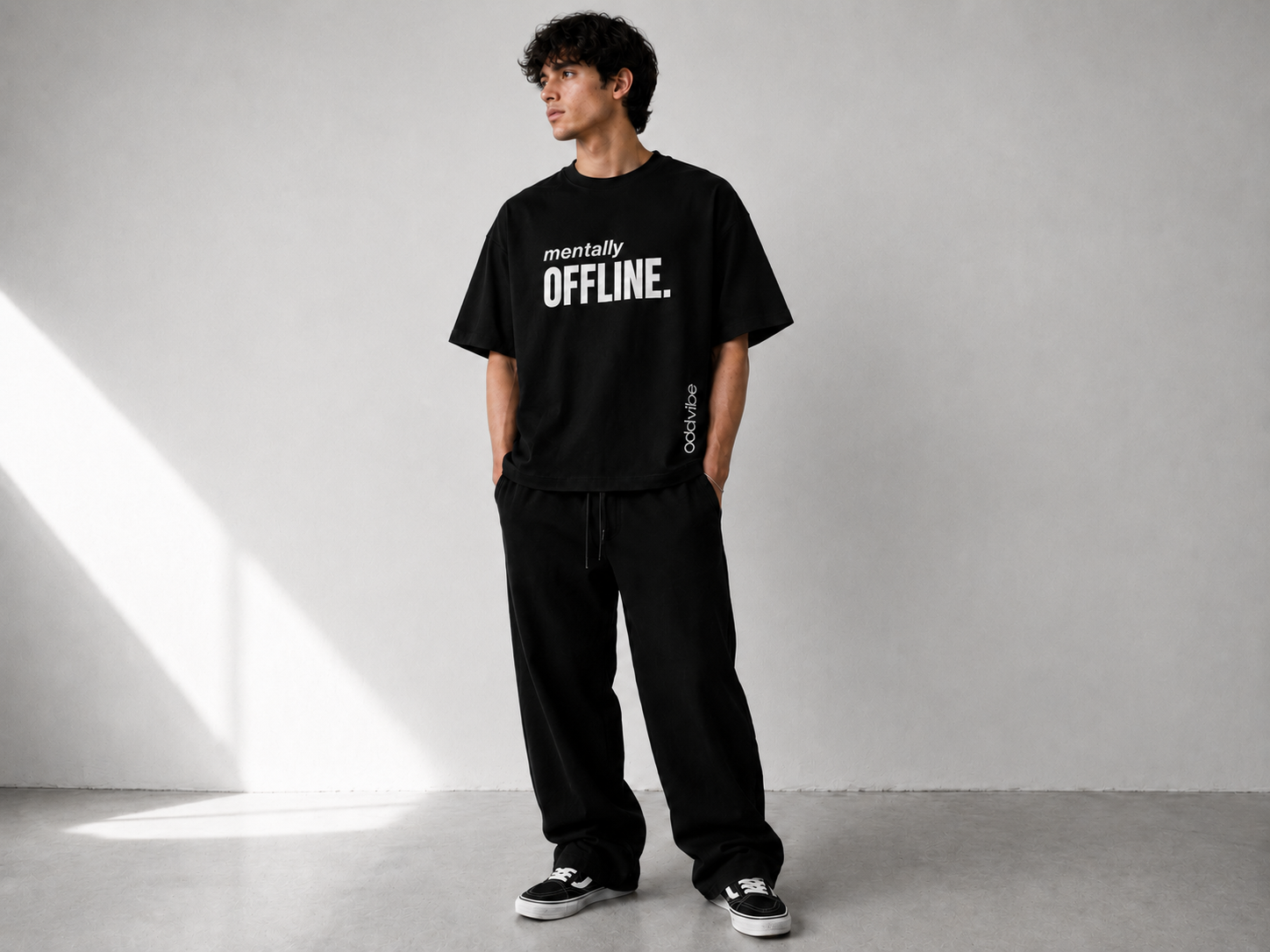 mentally OFFLINE Heavyweight Cotton Oversized T-Shirt