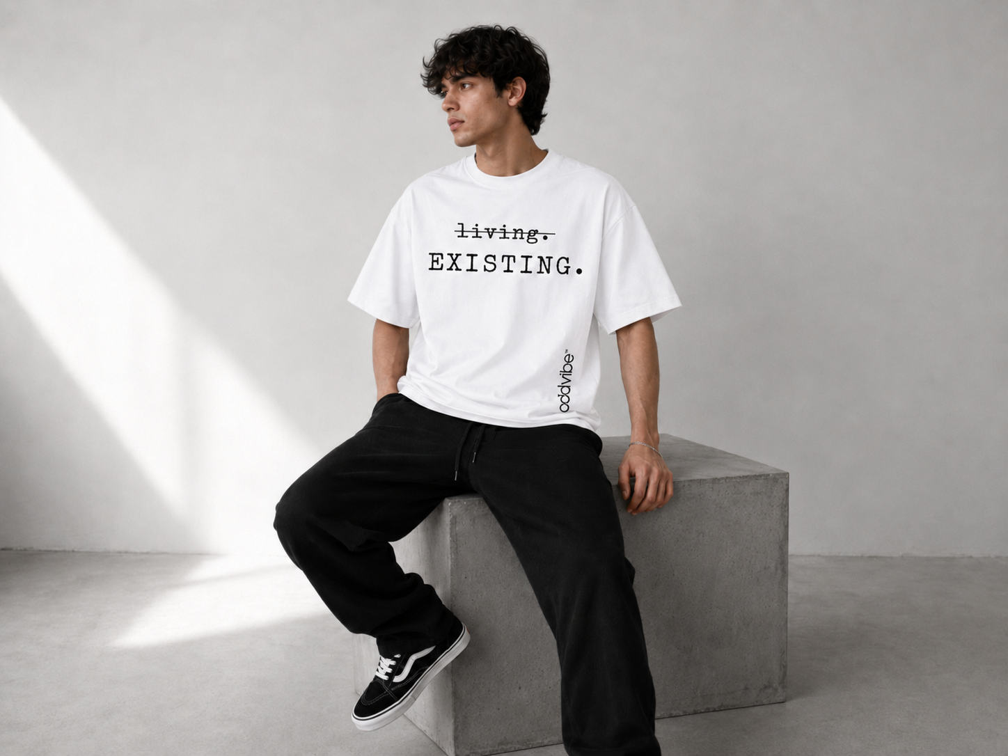 𝚕̶𝚒̶𝚟̶𝚒̶𝚗̶𝚐̶. Existing. Heavyweight Cotton Oversized T-Shirt