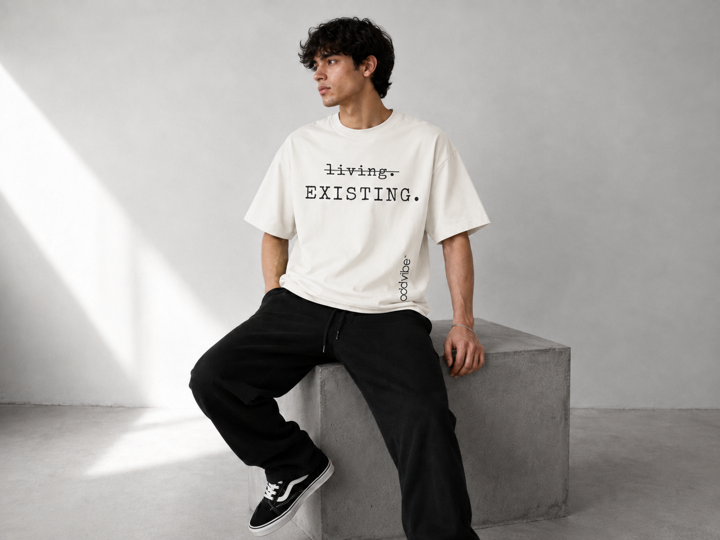 𝚕̶𝚒̶𝚟̶𝚒̶𝚗̶𝚐̶. Existing. Heavyweight Cotton Oversized T-Shirt
