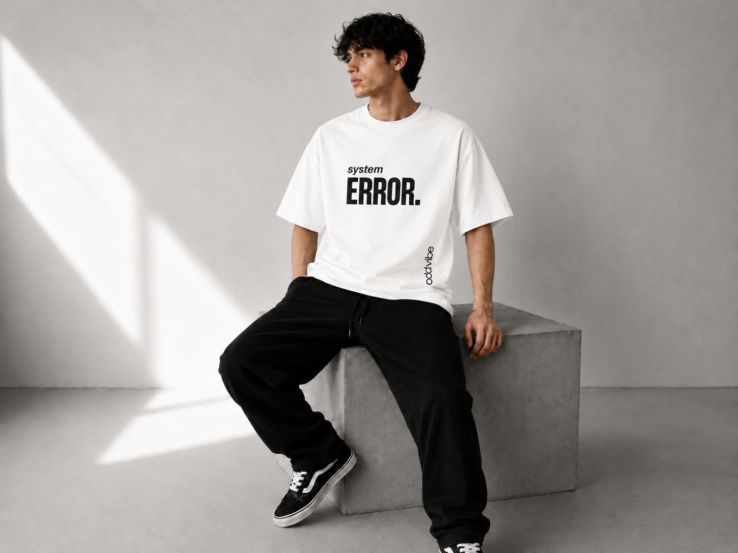 system ERROR Heavyweight Cotton Oversized T-Shirt