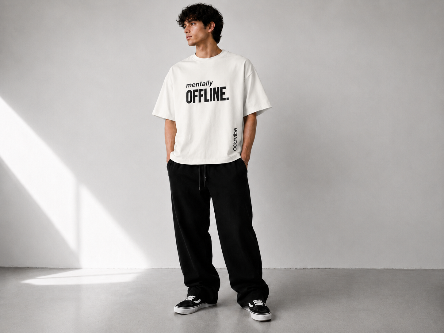 mentally OFFLINE Heavyweight Cotton Oversized T-Shirt