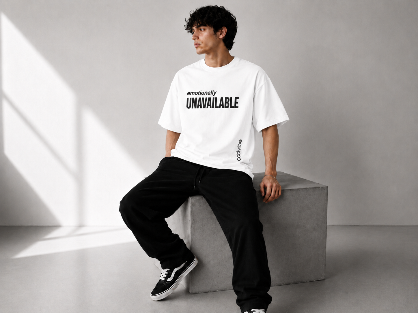 emotionally UNAVAILABLE Heavyweight Cotton Oversized T-Shirt
