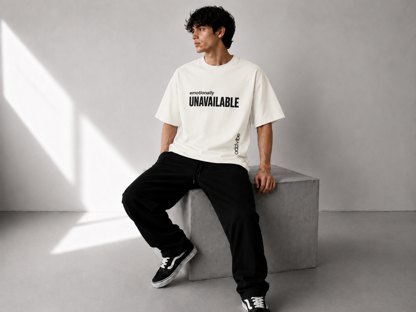 emotionally UNAVAILABLE Heavyweight Cotton Oversized T-Shirt